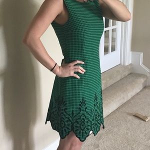 Quilted dress with Embroidered Bottom